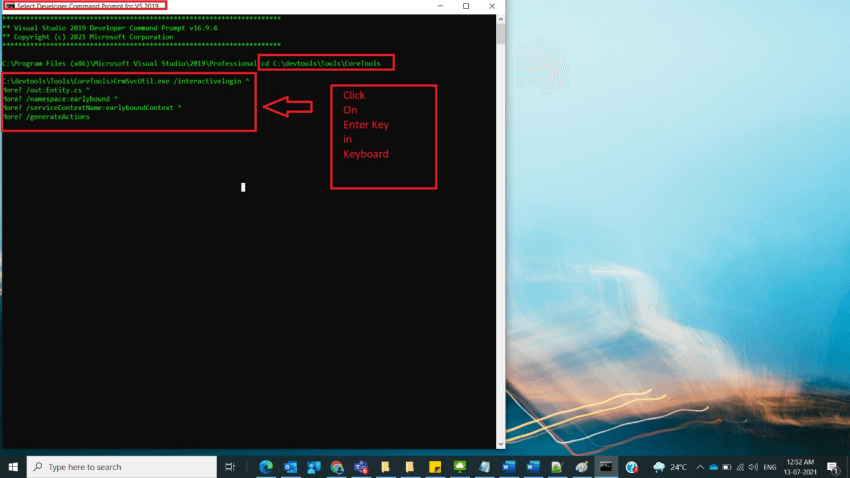 Generate EarlyBoundClass File with Code GenerationTool in Dynamics CRM